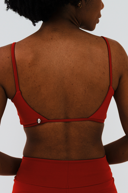 Top Essência Poliamida Costas Aberta com Bojo Removível
