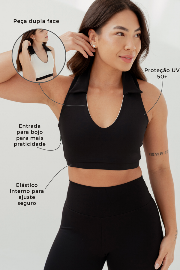 Top Gola Versa Dupla Face Poliamida com Entrada de Zíper para Bojo