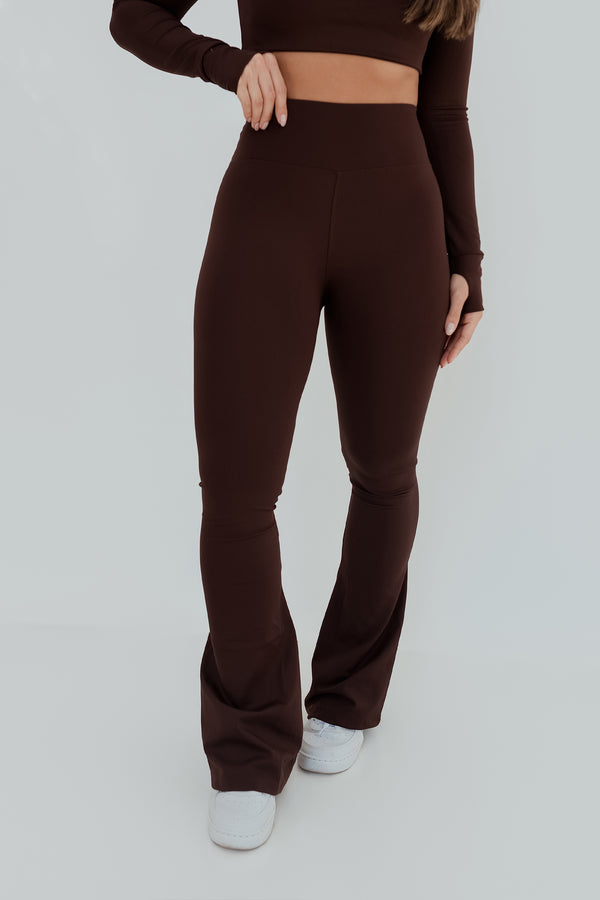 Calça Flare Versa Poliamida com Cós Alto
